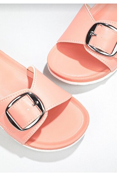 Pienn Papuci de damă ortopedici cu talpă moale, bej, cu cataramă