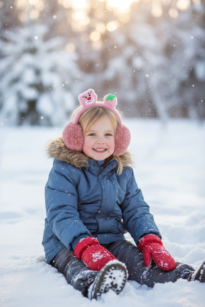 Kitti Dečije zimske Pliš slušalice