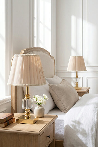 AbajurAksesuar Julina Single Cube Gold Double Lampshade