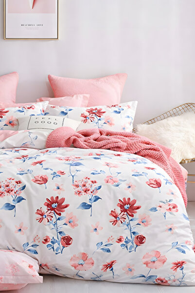 İQON طقم غطاء لحاف مرن فردي - أبيض دايسي