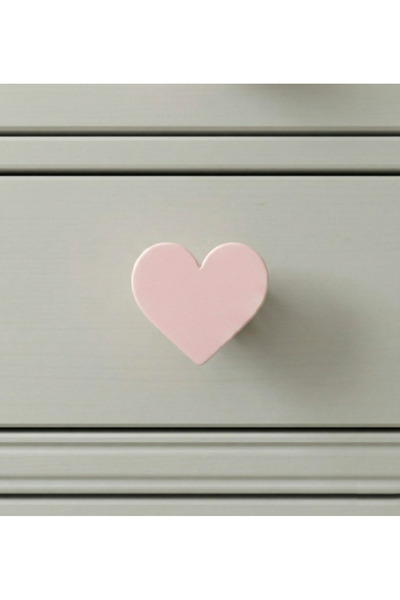 Baylin3D Kalp Görünümlü Dolap Kulpu - Çocuk Odası Modern, Şık ve Dayanıklı Mo...
