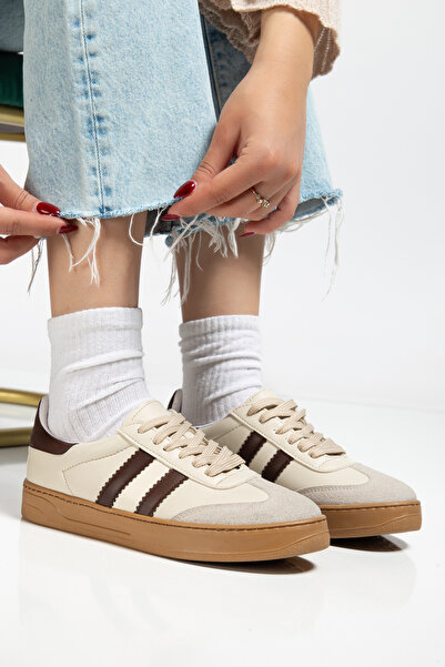 MY GROSS SHOES Γυναικεία Αθλητικά Παπούτσια σε Μπεζ χρώμα με Θερμο Σόλα και Π...