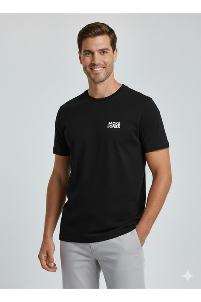 Jack & Jones Μπλουζάκι με λογότυπο JJECORP - Μαύρο ανδρικό μπλουζάκι 101069463