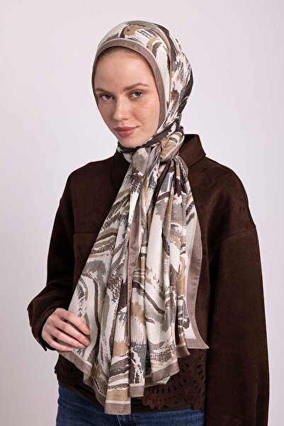 Ayshara Devr-I Brush Collection Earth Stripe Single-Sided Shawl