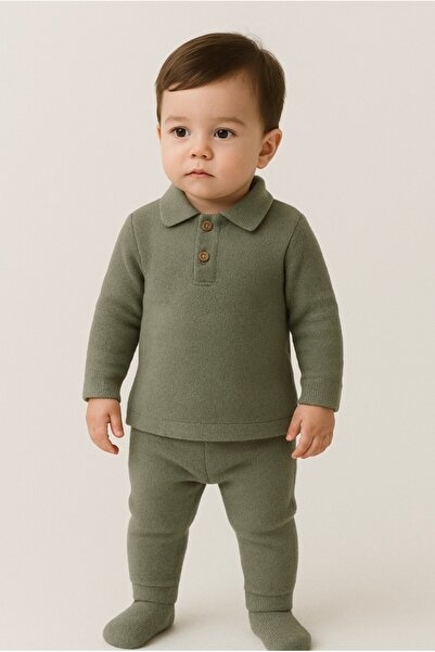 Nipperland NİPPERLAND-MİNİ CLOUDS KIDS-ERKEK BEBEK POLO YAKA TAKIM