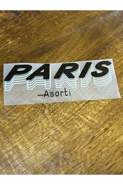Gönülden Tasarım Ütü İle Yapışan Tasarım Paris Yazılı Transfer Baskı Arma 18x6 Cm