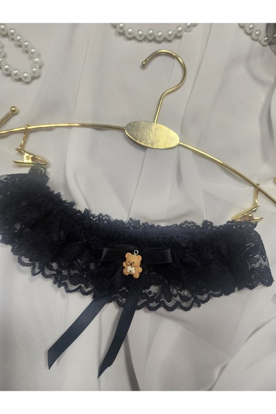 G&H UNDERWEAR Dantel Siyah Bacak Bandı