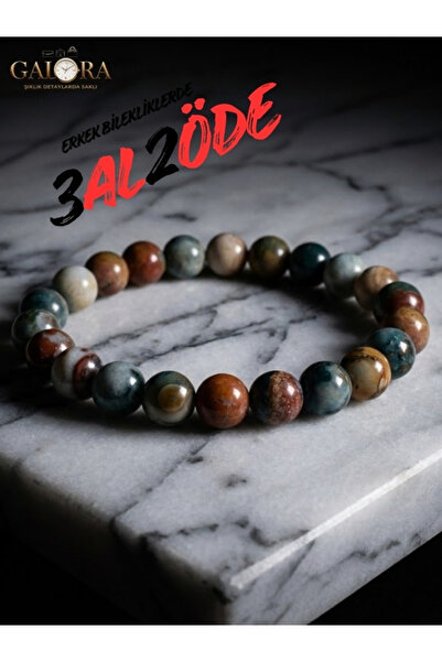 GALORA سوار من حجر العقيق الهندي الطبيعي، طاقة الثقة بالنفس، بوهو-شيك، للجنسي...