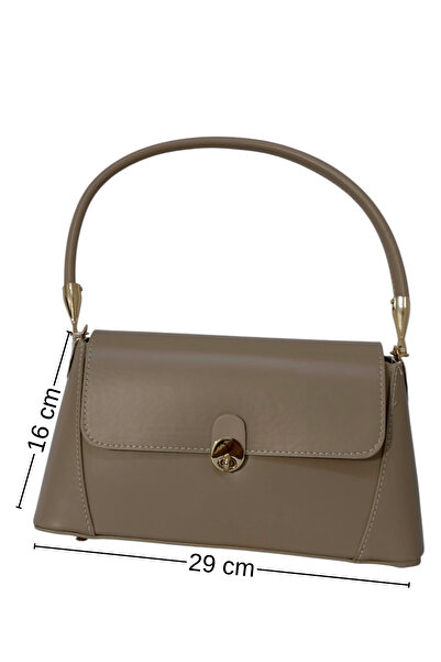 BAY MALA Kadın Yuvarlak Saplı Kilit Detaylı Klasik El Çantası
