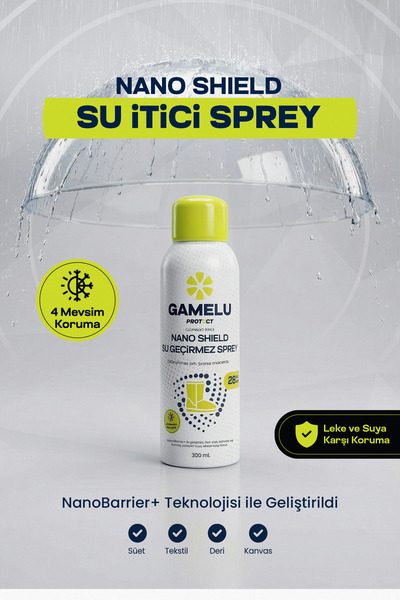 GAMELU PROTECT Nano Shield, Su İtici Sprey, Su Geçirmez Leke ve Kir Önleyici ...