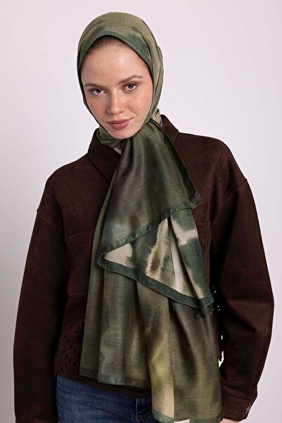Ayshara Ancient Lines Collection Pine Double-Sided Shawl