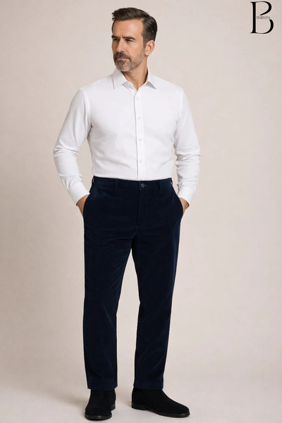 BURSPA Udobne kroj zimske Flis paket lake tamnoplave muške Somot tatinje pant...