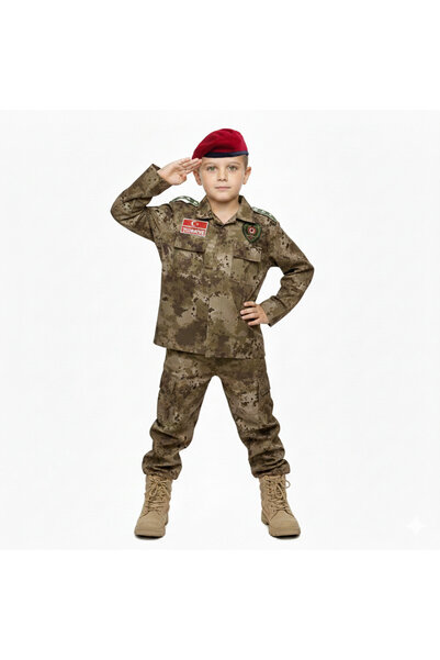 Nazlyna زي تنكري للأطفال بتصميم قوات العمليات الخاصة (PÖH) - طقم علوي وسفلي