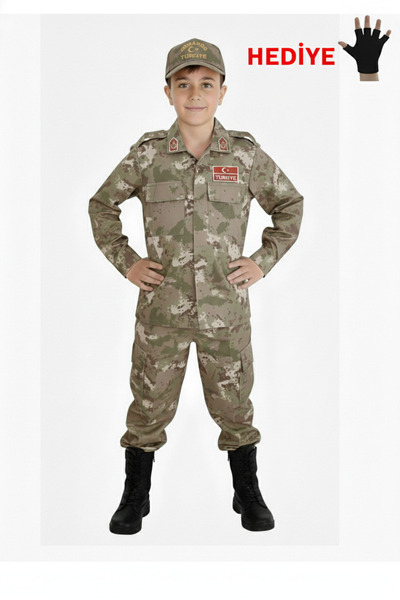 Ertekstekstil Çocuk Asker Takımı Komando Çocuk Asker Kıyafeti