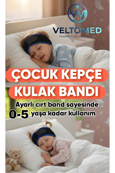 Veltomed 1-5 YAŞ Çocuk Kepçe Kulak Bandajı - Yenidoğan Kulak Düzleştirme, Kul...