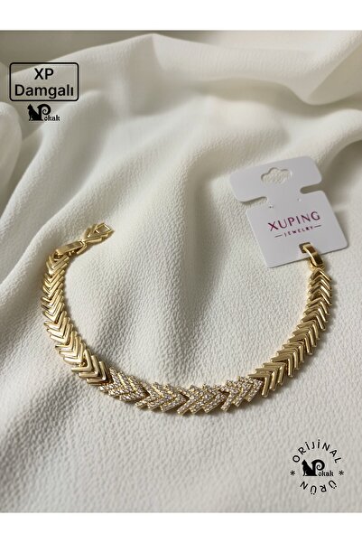 XUPING JEWELRY POKAK 14k Altın Kaplama Zirkon Taşlı Balık Sırtı Kuyumcu İşçil...