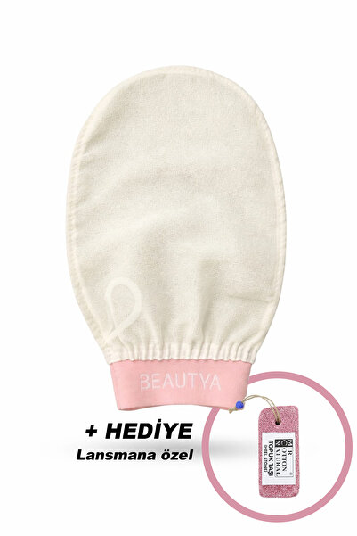 BEAUTYA قطعة واحدة من قفاز تقشير الحمام من إكرو، حرير مغسول 100% للبشرة العادية