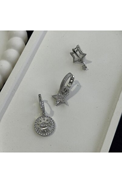 BULUT SEPETİ أقراط متعددة بتصميم نجمة العين