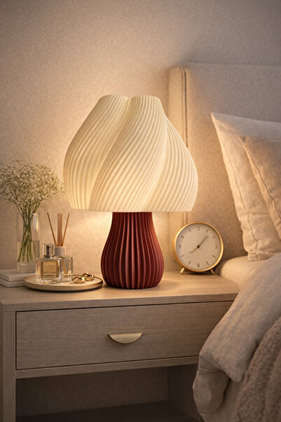 Limon 3D Desing Luminaura Modern Tasarımlı Şık Abajur | Dekoratif Masa Lambas...