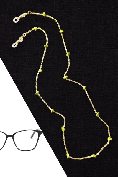 nftart.design Twisted Chain Covered in Colors - Gold Eyeglass Chain