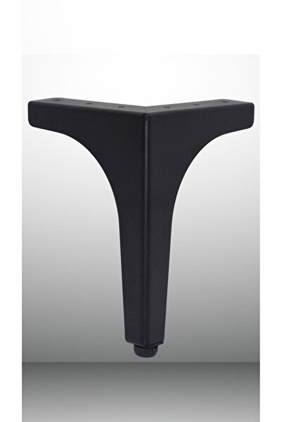 DECOVIBE Metal Siyah Renk L Ayak 17,5cm Lüks Mobilya Ayağı 1 ADET