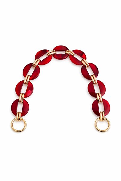 Nildenhobim Altın Renk Aksesuarlı Oval Akrilik Çanta Sapı / Çanta Önü Süs – 4...