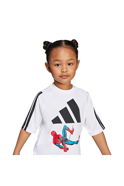 adidas Lk Mrvl Sm T Tricou alb pentru băieți BĂIEȚI tricou JM0806