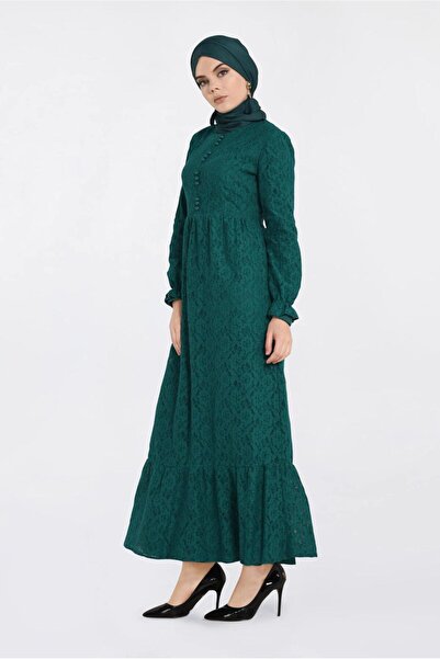 Alvina Сукня з мереживними ґудзиками 4390-1