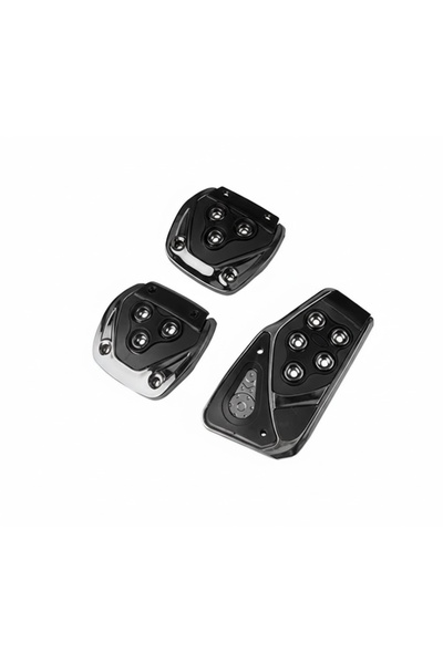 Genel Markalar Manuel Araç Uyumlu Kaydırmaz Pedal Seti 3 Parça Siyah