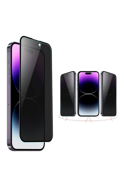 Mettzchrom iPhone 14pro /15/16 Uyumlu 2 adet Cam Privacy Hayalet Ekran Koruyucu