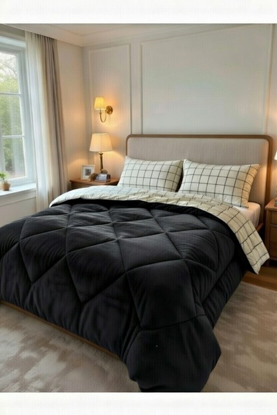 VENTİ VENTİSCA Puffy Welsoft Бавовняна двостороння двоспальна ковдра з візеру...