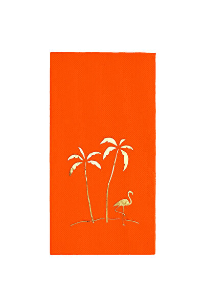 Story 40X40 cm Gold Foil Palm Trees Patterned 16-Piece 1/8 Fold Orange Colore...