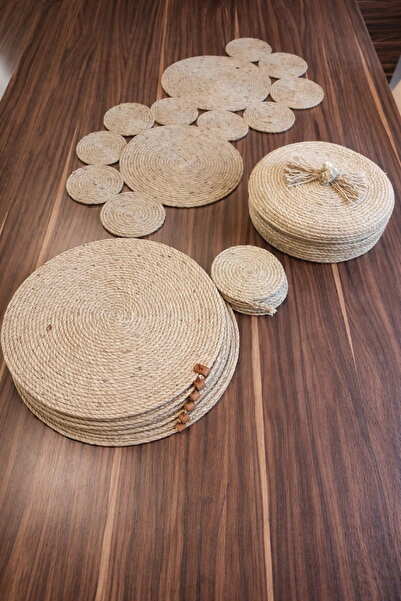 Naspar Set de coșuri și coșuri decorative din răchită / American Service & Co...