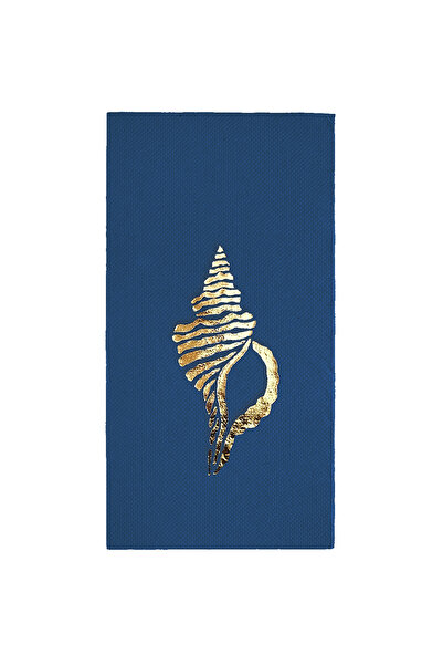 Story مناديل ورقية ملونة باللون الأزرق الداكن مقاس 40 × 40 سم، مزينة بنمط مين...