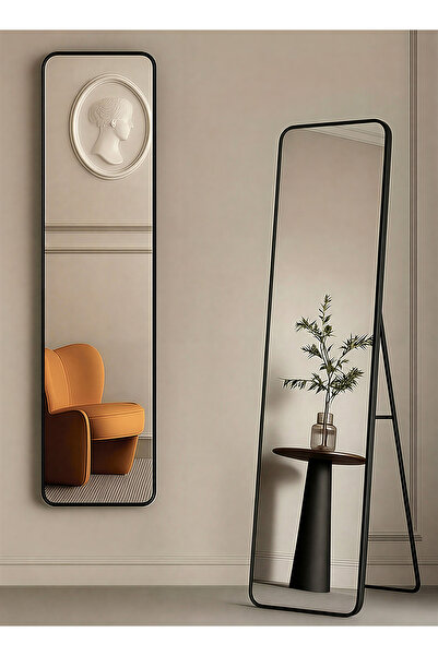 Taimi Elegant Design Mirror 120x30cm-full Length Mirror With Black Metal Fram...