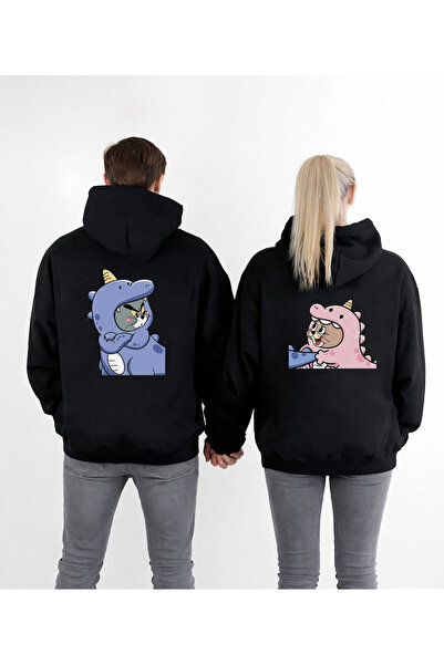 MODA Δώρο για την Ημέρα του Αγίου Βαλεντίνου Φούτερ με κουκούλα με συνδυασμό ...