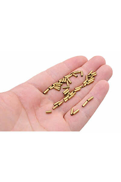 FlowerAksesuar 250 ADET - 2x6 mm Metal Boru Boncuk, Boru Boncuk, Metal Ara Bo...