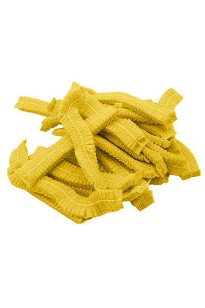 Choice أغطية رأس للاستحمام للاستخدام مرة واحدة، صفراء اللون، 100 قطعة/عبوة، ش...