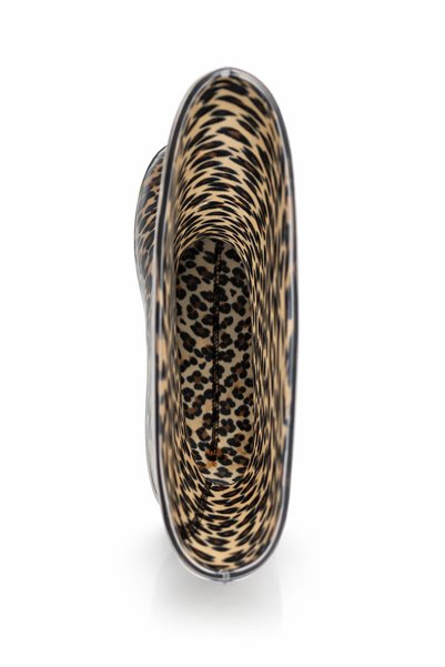 fafatara Leopard Patterned Waterproof Women's Rain and Garden Boots – Pvc Boots with Non-Slip Soles