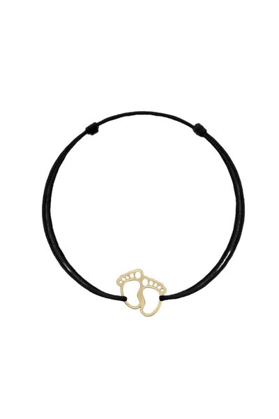 Bijuteria SORELLY Brățară din aur de 14k cu model de picioare de bebeluș, cu ...