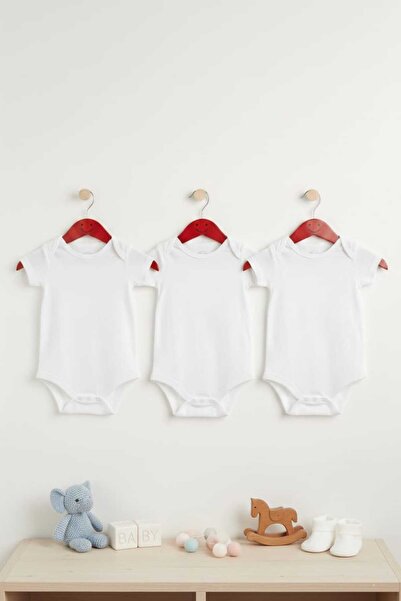 Fuar Baby 3-Pack Unisex 100% Cotton Premium Short Sleeve Baby Bodysuit Set - ...