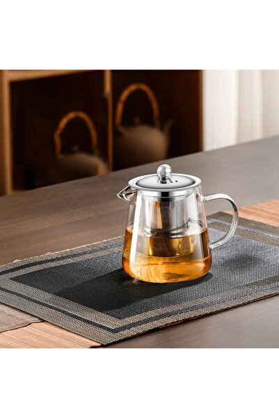 Choice 550ML Large Capacity High Borosilicate Heat Resistant Glass Teapot wit...