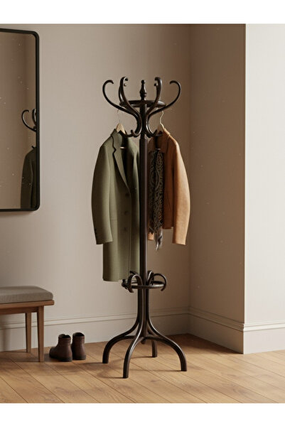 KleinHaus Furniture Ahşap 8'li Tonet Askılık, Masif Vintage Özel Tasarım Askı...