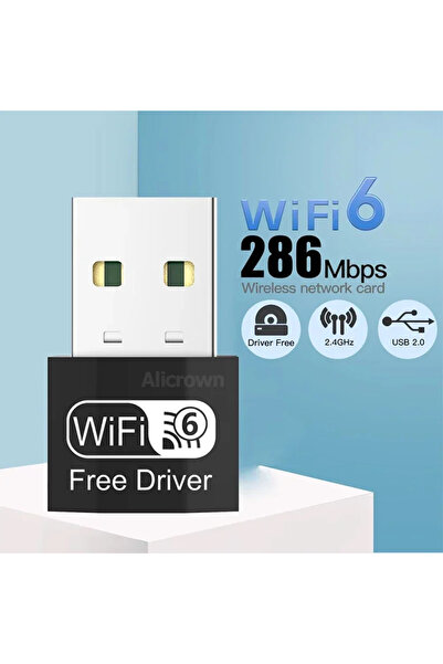 Kebidumei بطاقة شبكة لاسلكية USB بتقنية واي فاي 6 بسرعة 300 ميجابت/ثانية و600...