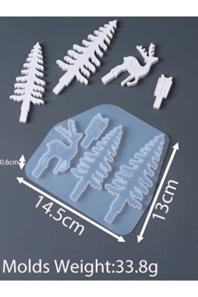 Choice قالب سيليكون لتزيين شجرة عيد الميلاد على شكل نجمة وحامل شموع، مناسب لص...