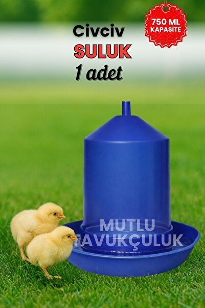 MUTLU TAVUKÇULUK 1 Adet Civciv Başlangıç Suluğu 750 ml Suluk Güvercin Tavuk B...