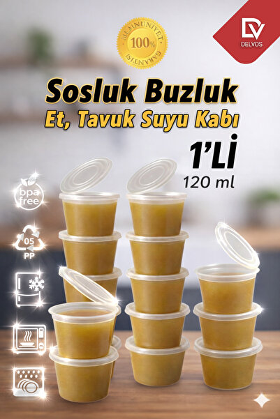EMORFOHOME 1 Adet Sızdırmaz 120 ml Mini Saklama Kabı Sosluk Buzluk Kabı, Et S...