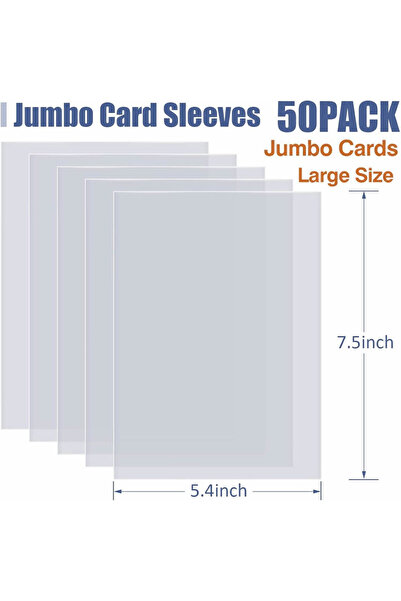 BANDAI 50pcs 50PCS Jumbo Sleeves L XL Large Size Transparent Holder Protector...