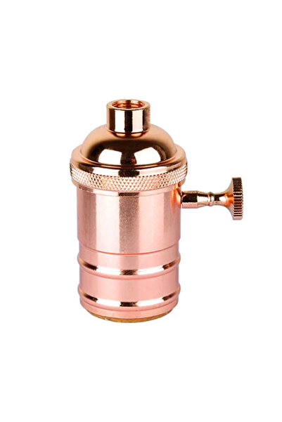 Choice مقبس مصباح E27 ذهبي وردي قطعة واحدة حامل مصباح E27 كلاسيكي عتيق قاعدة ...