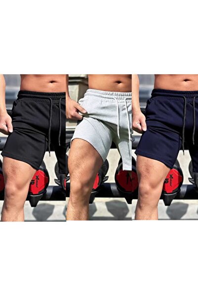 TORUK MAKTO 3 Pieces Comfortable Fit Unisex Black Gray Navy Blue Combed Cotto...